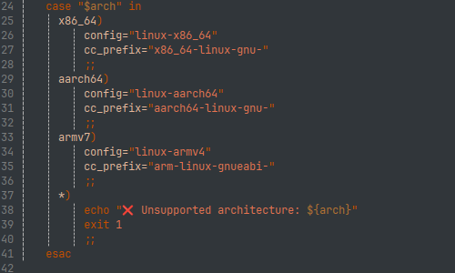 cross compile bash script