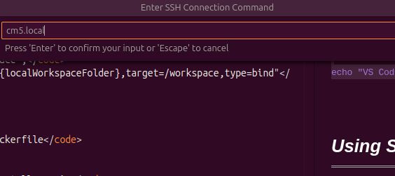 Connecting to SSH